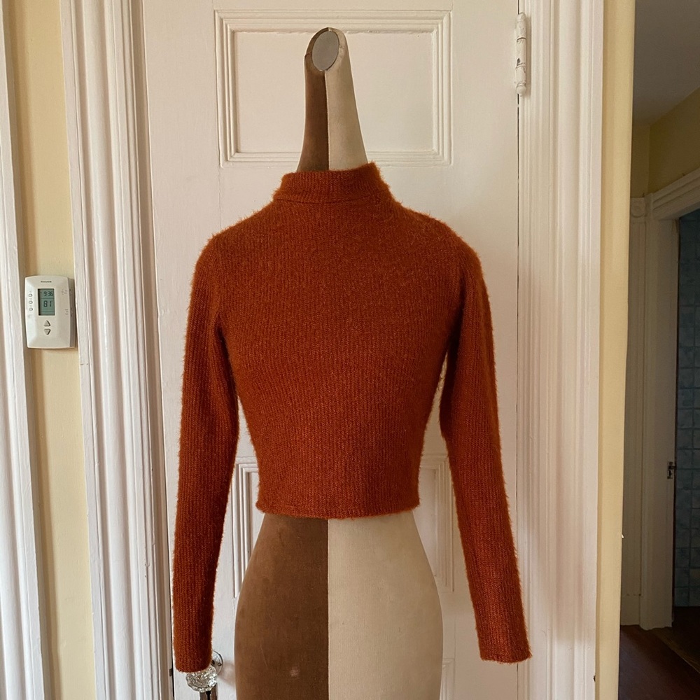 Fuzzy Cropped Sweater